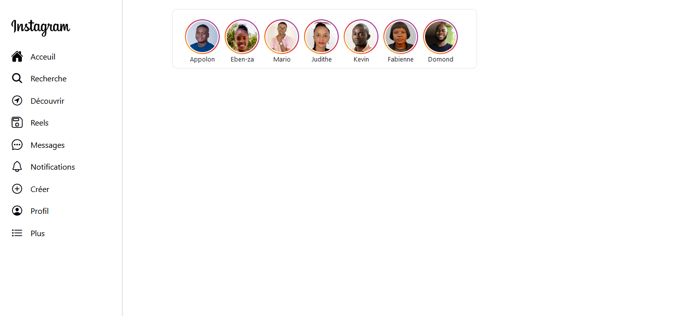 interface instagram partie 1 - Coding Club Haïti